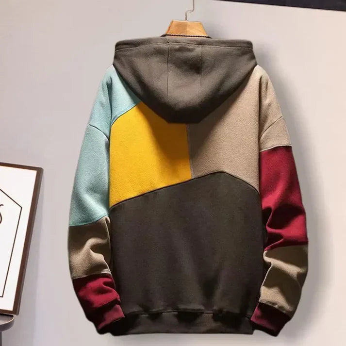 UrbanVogue - Trendiger Colour-Block-Kapuzenpullover | Moderne Farbakzente für deinen Look