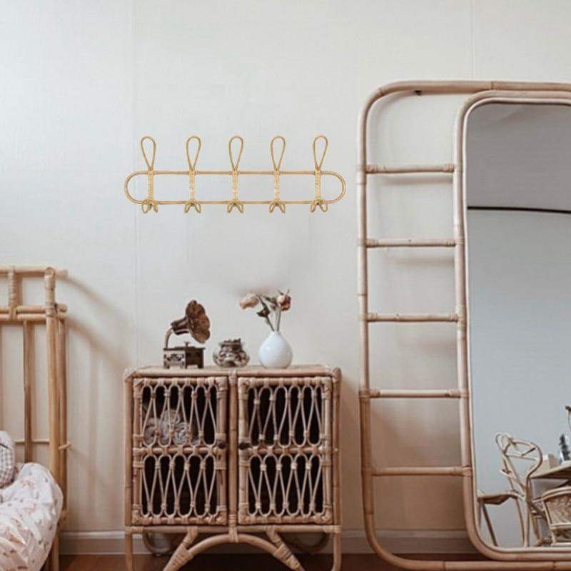 BohoLuxe - Retro Wandhaken aus Rattan