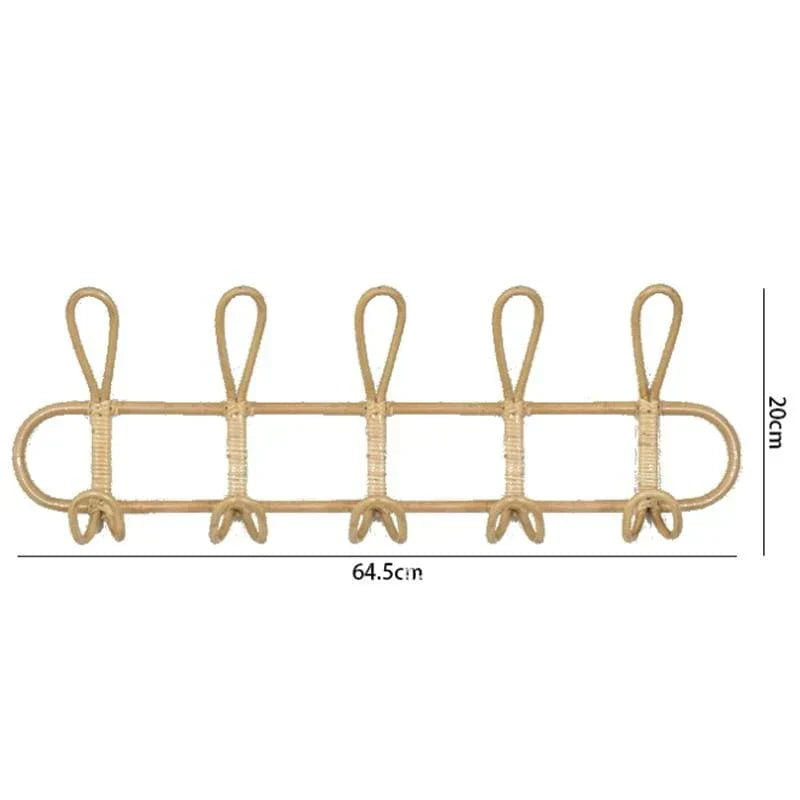 BohoLuxe - Retro Wandhaken aus Rattan