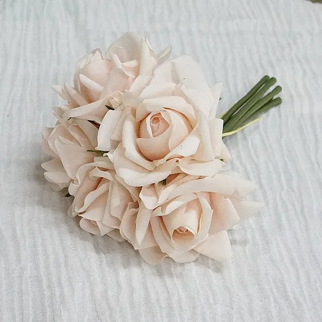 Kunstigt Blomsterbuket i Latex – Elegant 25 cm Buket til Bryllupper og Dekoration, Vedligeholdelsesfri og Holdbar-5
