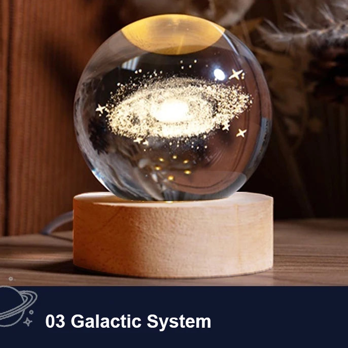 LED Nachtlicht Milchstraße Galaxie Sonnensystem Kristallkugel Kinder Nachtlampe Schlafzimmer Ambientelicht Kreatives Geschenk Nachtlicht