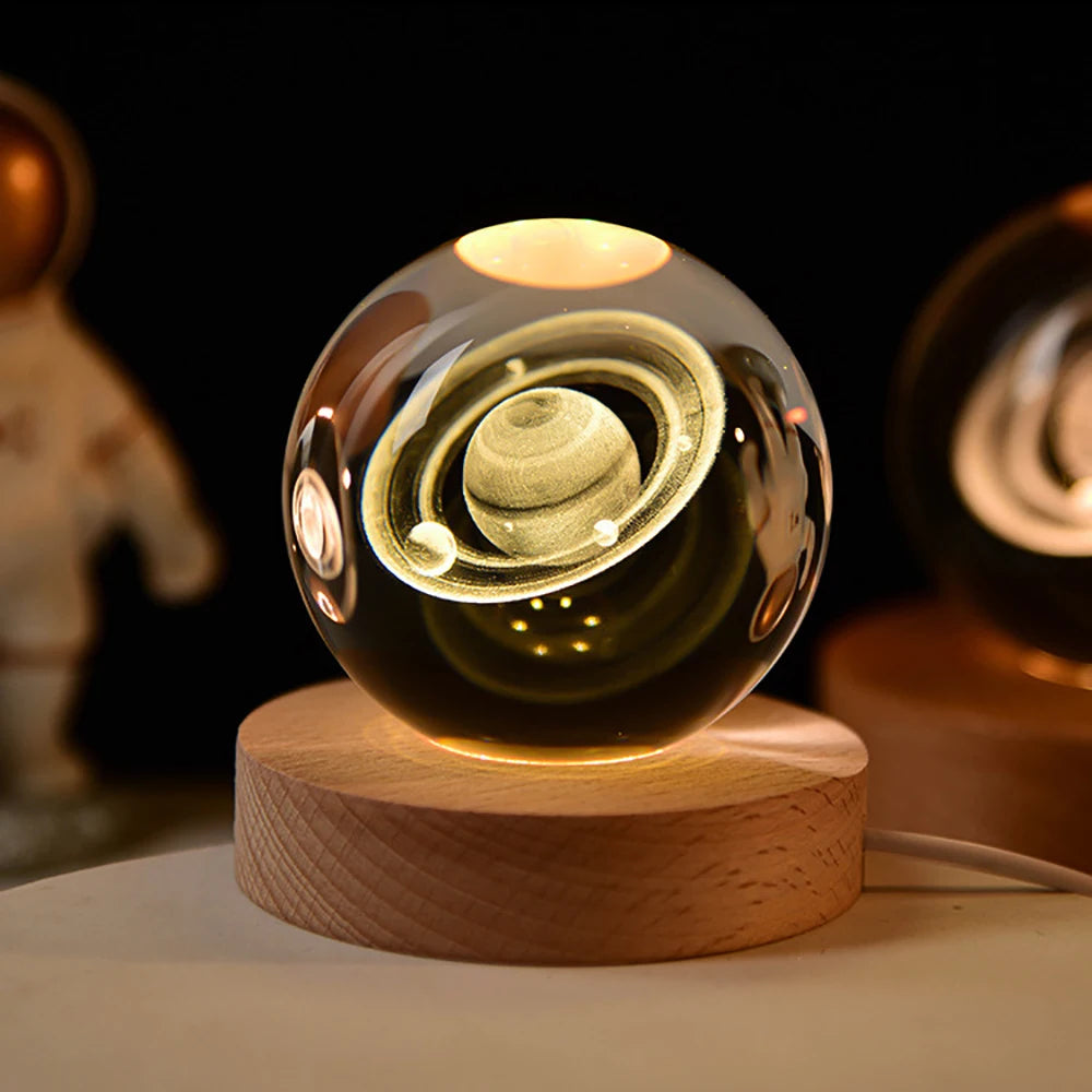 LED Nachtlicht Milchstraße Galaxie Sonnensystem Kristallkugel Kinder Nachtlampe Schlafzimmer Ambientelicht Kreatives Geschenk Nachtlicht