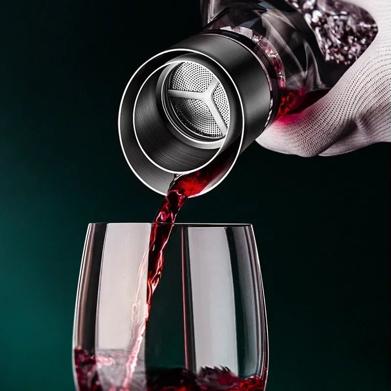VinoLux - Karaffe 1500 ml | Handgefertigtes Kristallglas | Optimale Belüftung | Elegantes Design | 50% RABATT