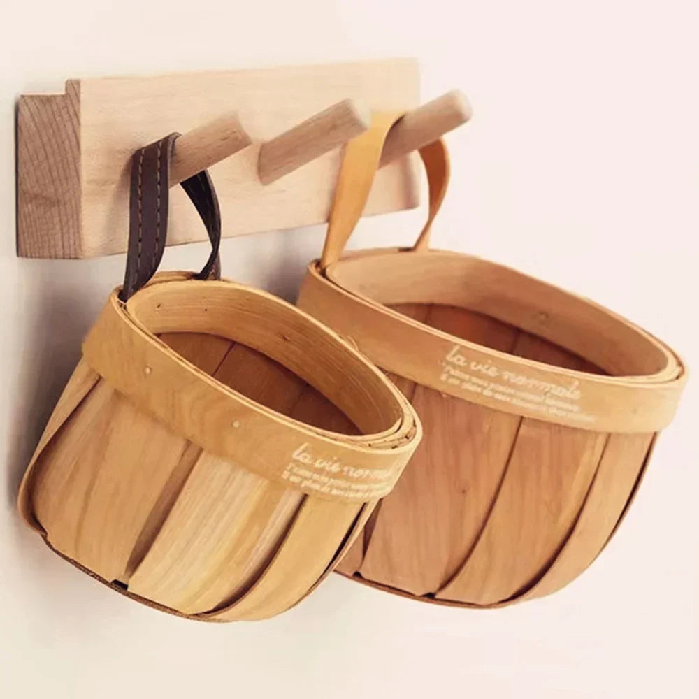EcoBask - Handgefertigter französischer Marktkorb aus Holz