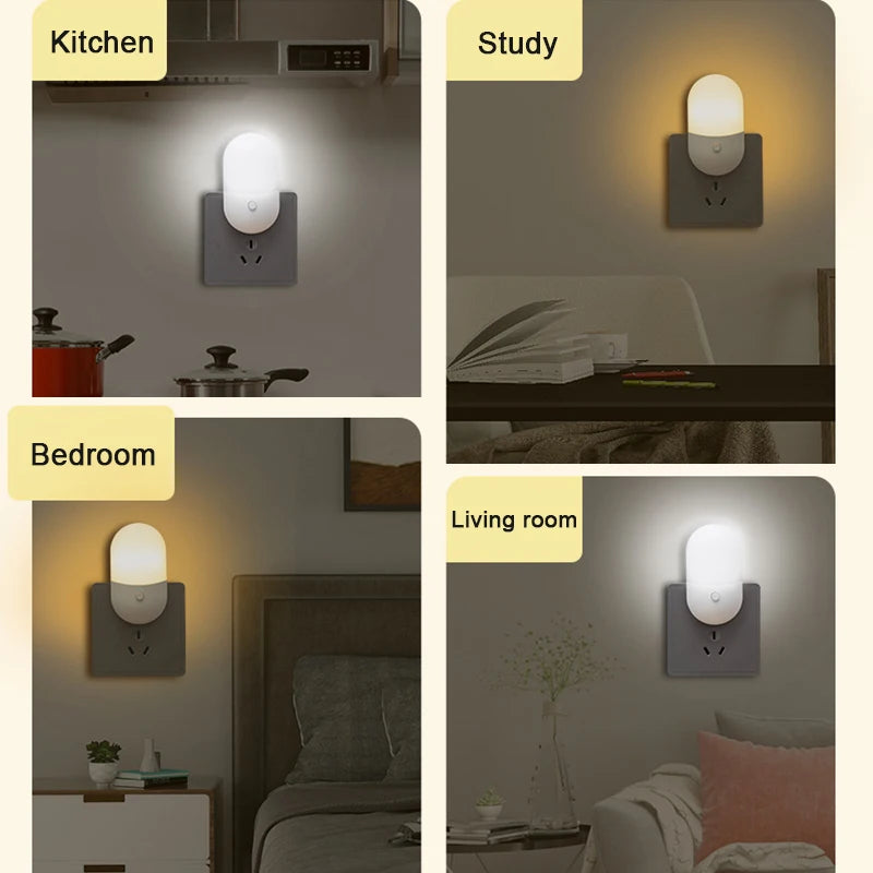 LED Mini Nachtlampe – Plug-in mit sanftem Licht für Kinder & Erwachsene