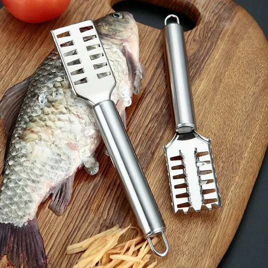 Fjällschaber für Fisch | Gezacktes Design | Sicher & Langlebig | Edelstahl 410