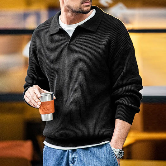 Rowan - Strick-Polo-Pullover für Männer | Komfort und Stil für den Winter