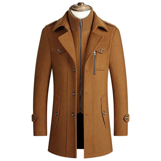 KraveElegance - Trenchcoat mit offenem Kragen