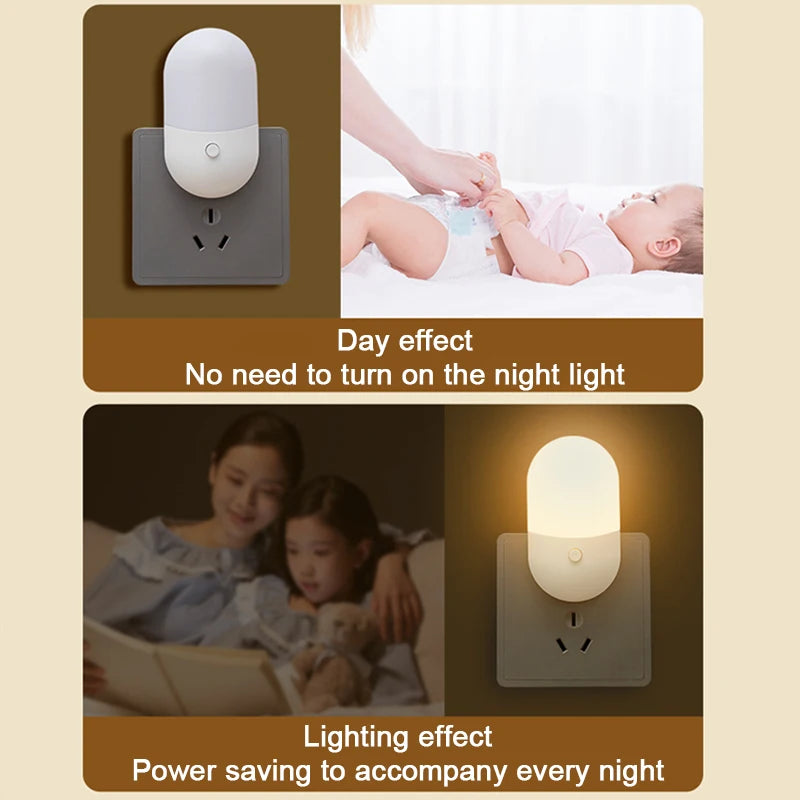 LED Mini Nachtlampe – Plug-in mit sanftem Licht für Kinder & Erwachsene