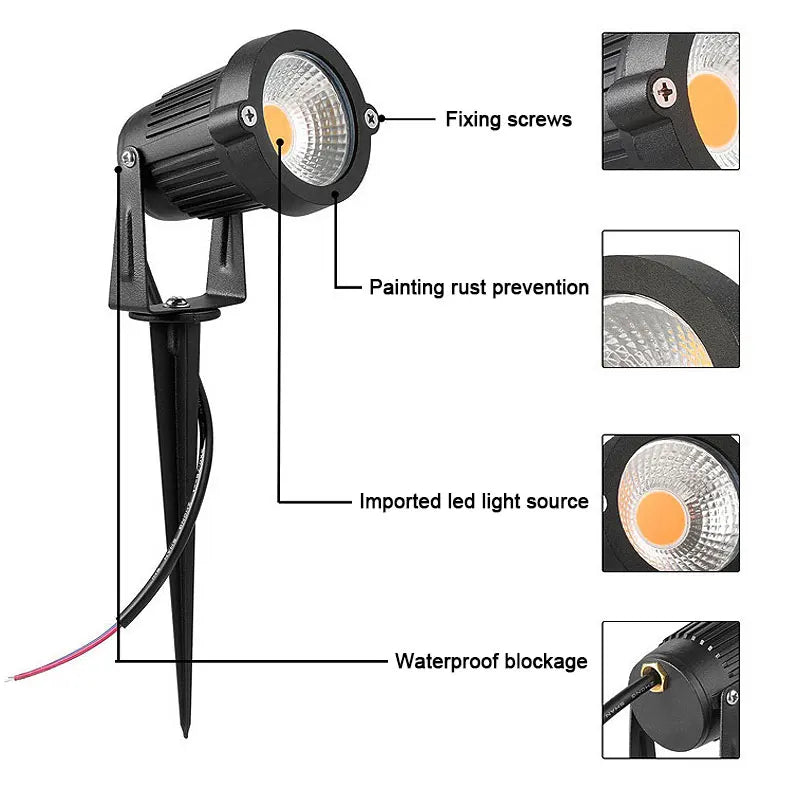 LED COB Havelys – Außen Erdspieß Spotlight (5W/7W/10W/15W/18W)