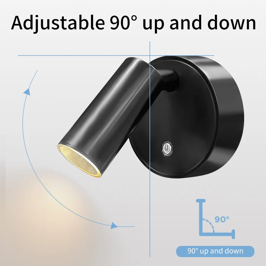 Magnetische Drahtlose LED Wandleuchte – Wiederaufladbar, Touch & Dimmbar