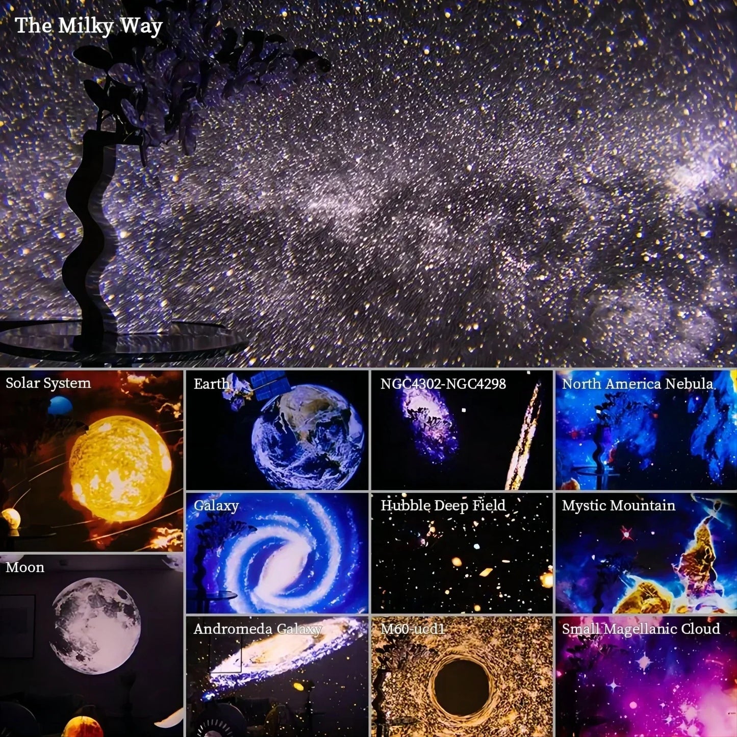 GalaxyGlow - 360° Planetarienprojektor | Verbesserte Entspannung und Stressabbau