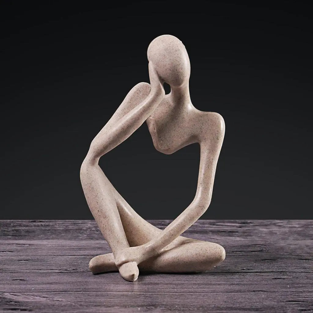 Variant image for Abstrakt Resin Skulptur til Moderne Indretning – Inspirerende Tænker Figur, 8,5 x 5,5 x 12,5 cm-3