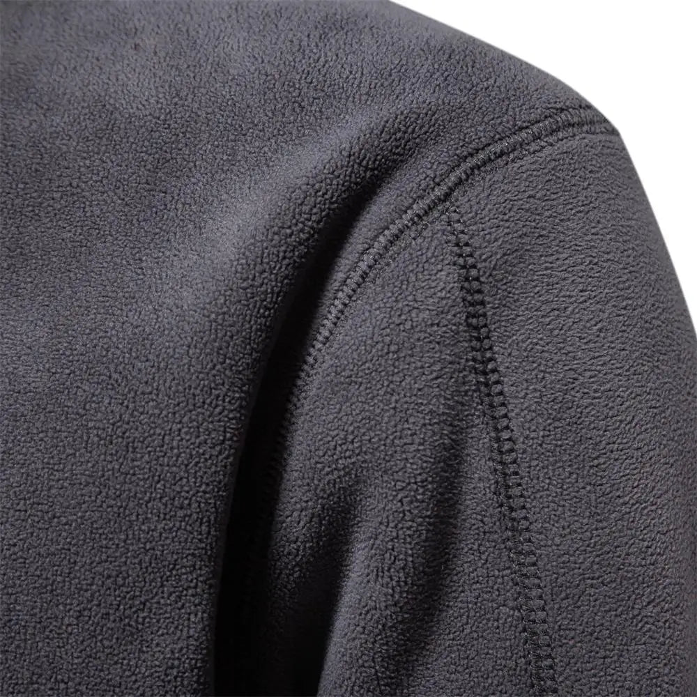 ArneWarmth - Fleecegefütterter Sweatshirt mit hohem Kragen und verstellbarem Saum