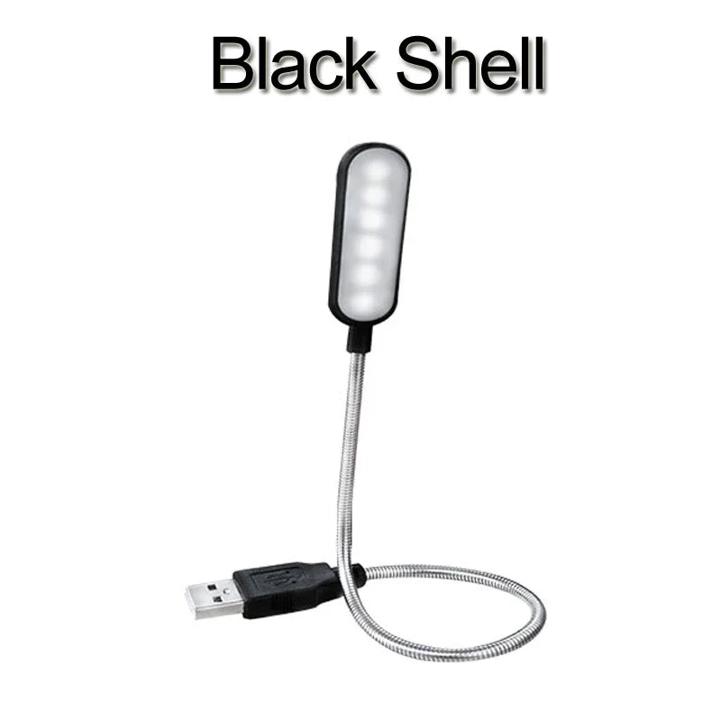 Mini USB LED Buchlampe | Flexibel & Tragbar | 6 LED Lichter | Für Laptop & Powerbank