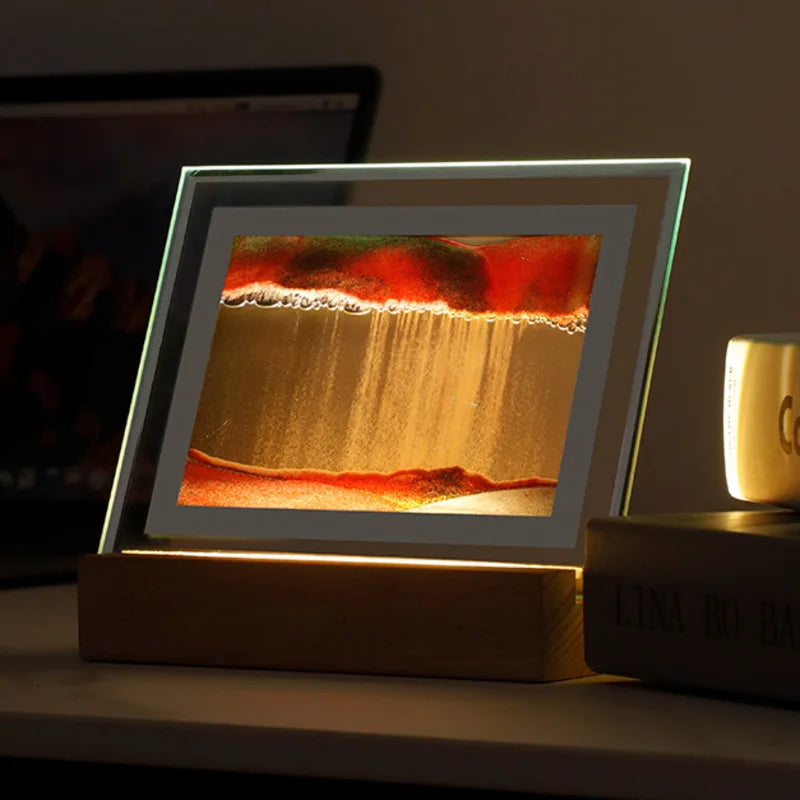SandLume - Sandkunst LED-Tischlampe - Quicksand-Bewegung, künstlerische Wohnkultur