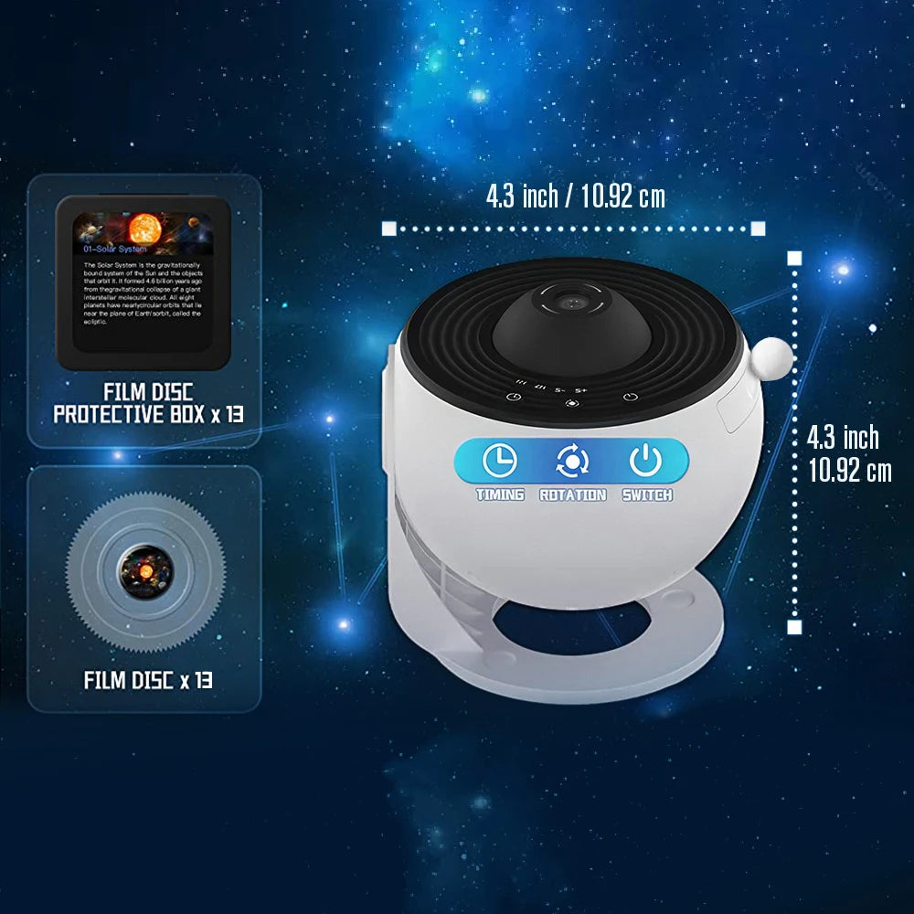 Galaxy Planetarium Projektor – 13-in-1 Sternenhimmel & Universum Projektion, HD, Timer, Kinder-Nachtlampe & Dekoration