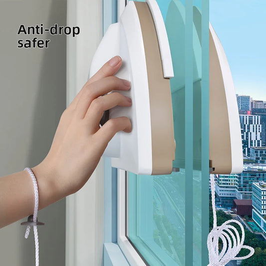 Magnetischer Fensterreiniger | Für Einfach- & Doppelglas | Mit Wischblatt & Sicherheitsleine | Verschiedene Varianten