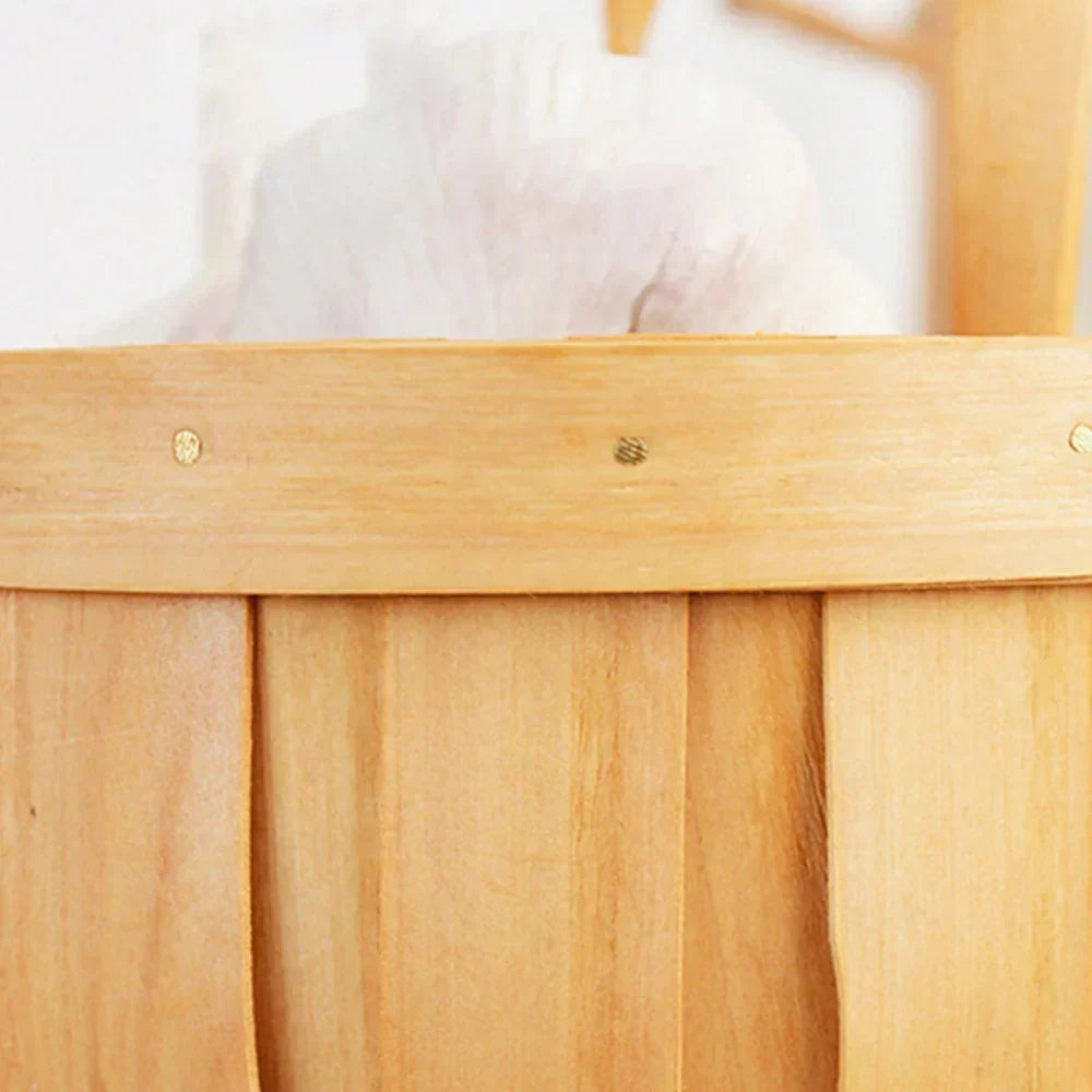 EcoBask - Handgefertigter französischer Marktkorb aus Holz
