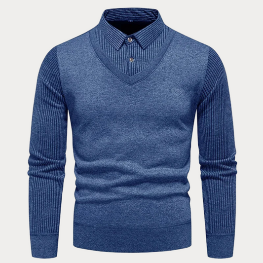 Yannis - Strickpullover mit Kragen für Männer