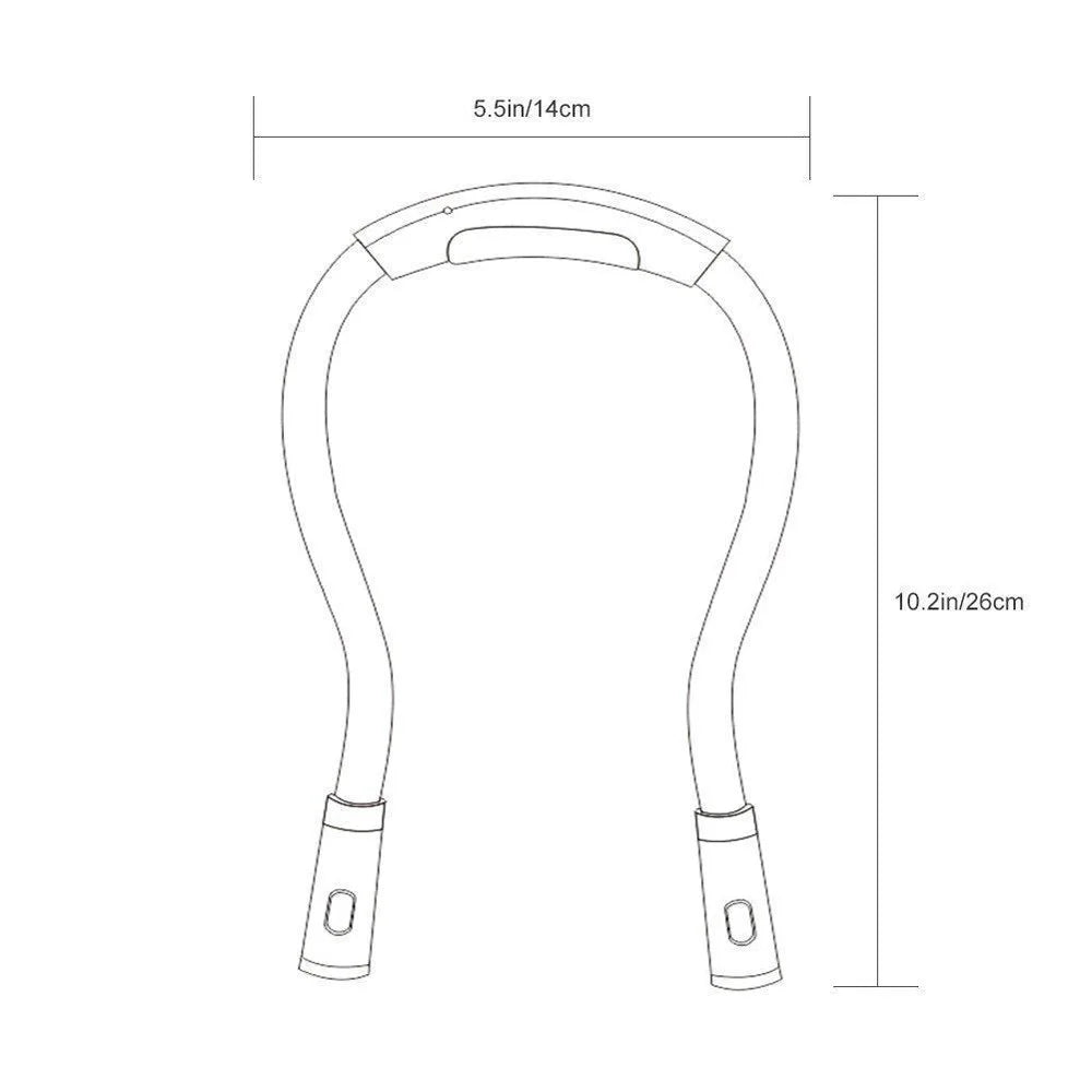 Flexible Leselampe für den Hals | 4 LED-Lichter mit einstellbarer Helligkeit | Freisprech-Buchlampe für das Bett