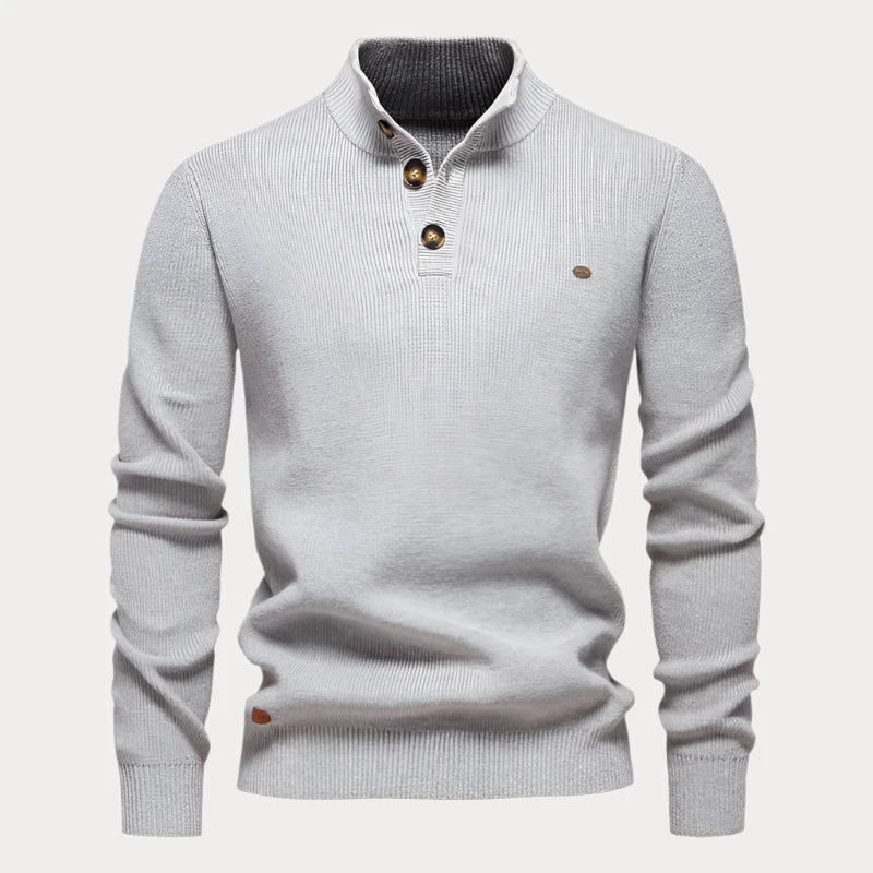 Vance - Strickpullover mit Knöpfen für Männer