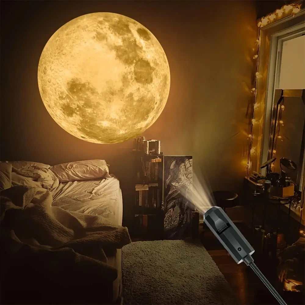 USB Deckenprojektionslampe – Mond & Erde Atmosphärenlicht