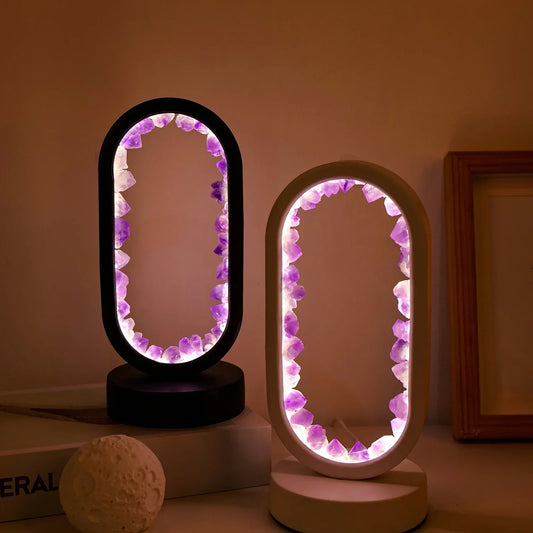 AmethystAura - Natürliche Amethystlampe für Frieden und Ruhe im Zuhause