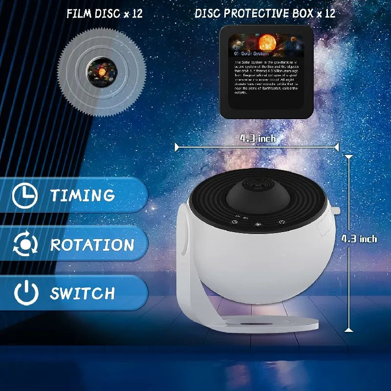 GalaxyGlow - 360° Planetarienprojektor | Verbesserte Entspannung und Stressabbau