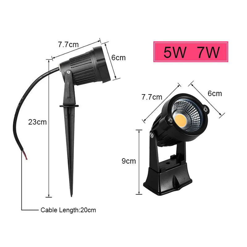 LED COB Havelys – Außen Erdspieß Spotlight (5W/7W/10W/15W/18W)