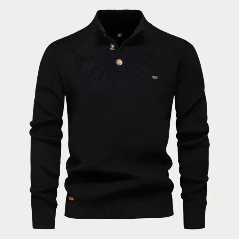 Vance - Strickpullover mit Knöpfen für Männer