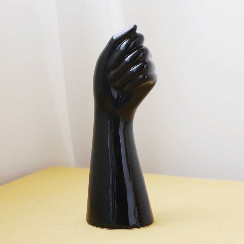 GoldLeaf - Nordische goldene Handvase - Moderne Blumen-Dekoration
