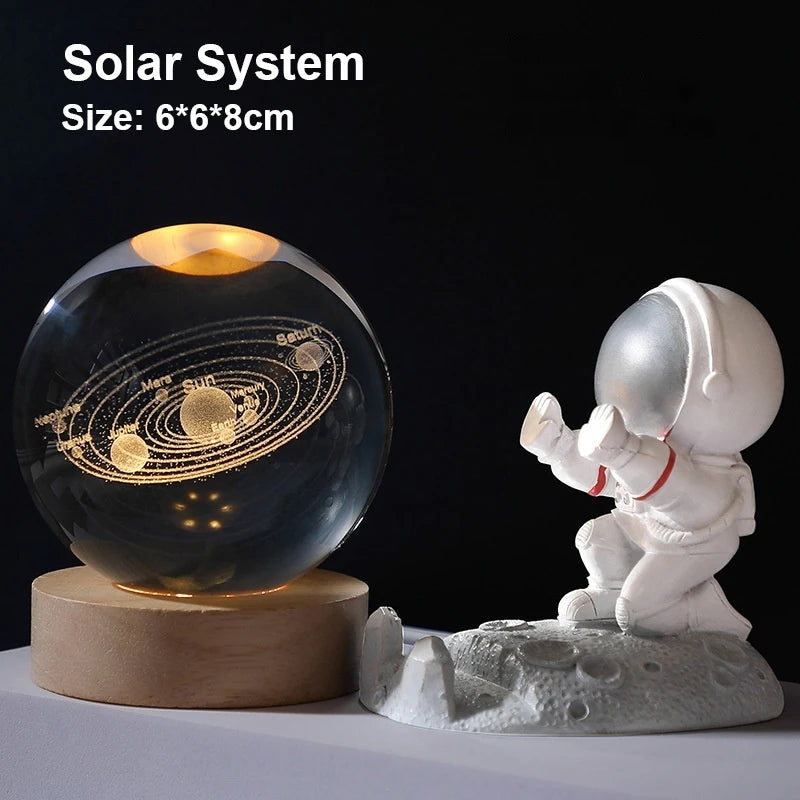 LED Nachtlicht Milchstraße Galaxie Sonnensystem Kristallkugel Kinder Nachtlampe Schlafzimmer Ambientelicht Kreatives Geschenk Nachtlicht
