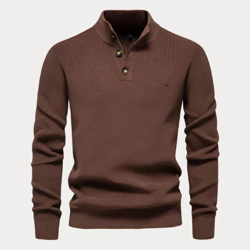 Vance - Strickpullover mit Knöpfen für Männer