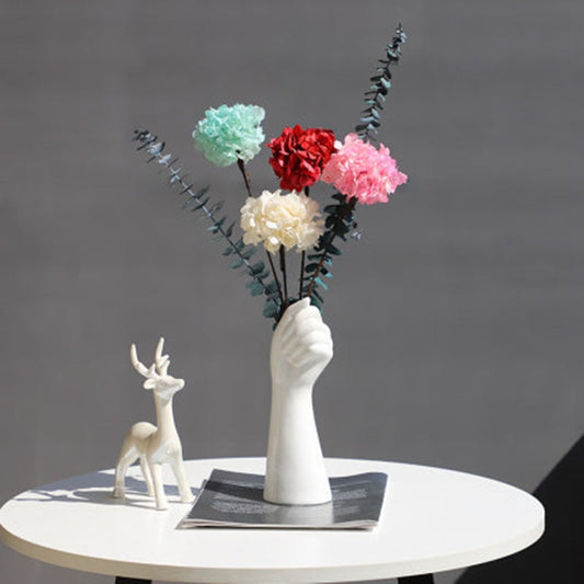 GoldLeaf - Nordische goldene Handvase - Moderne Blumen-Dekoration