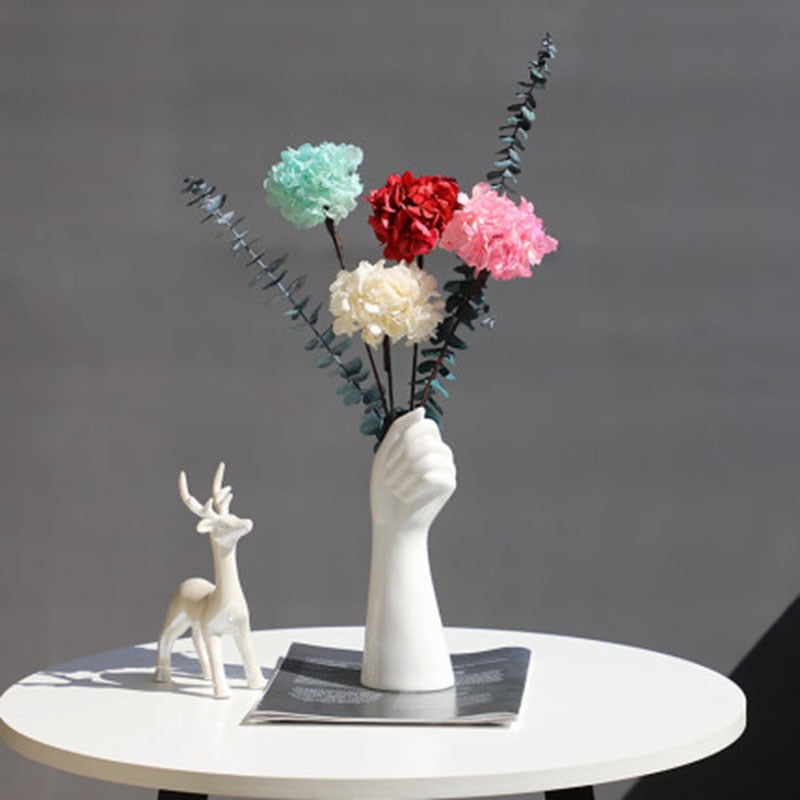 GoldLeaf - Nordische goldene Handvase - Moderne Blumen-Dekoration
