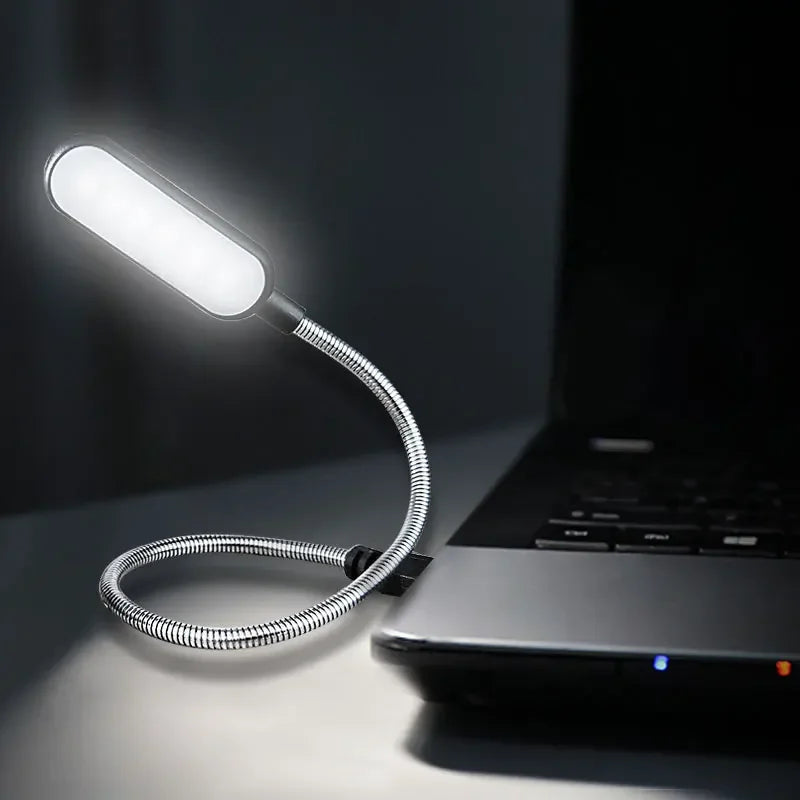 Mini USB LED Buchlampe | Flexibel & Tragbar | 6 LED Lichter | Für Laptop & Powerbank