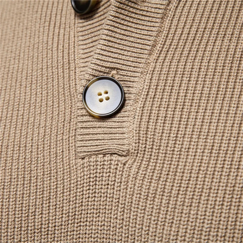 Vance - Strickpullover mit Knöpfen für Männer