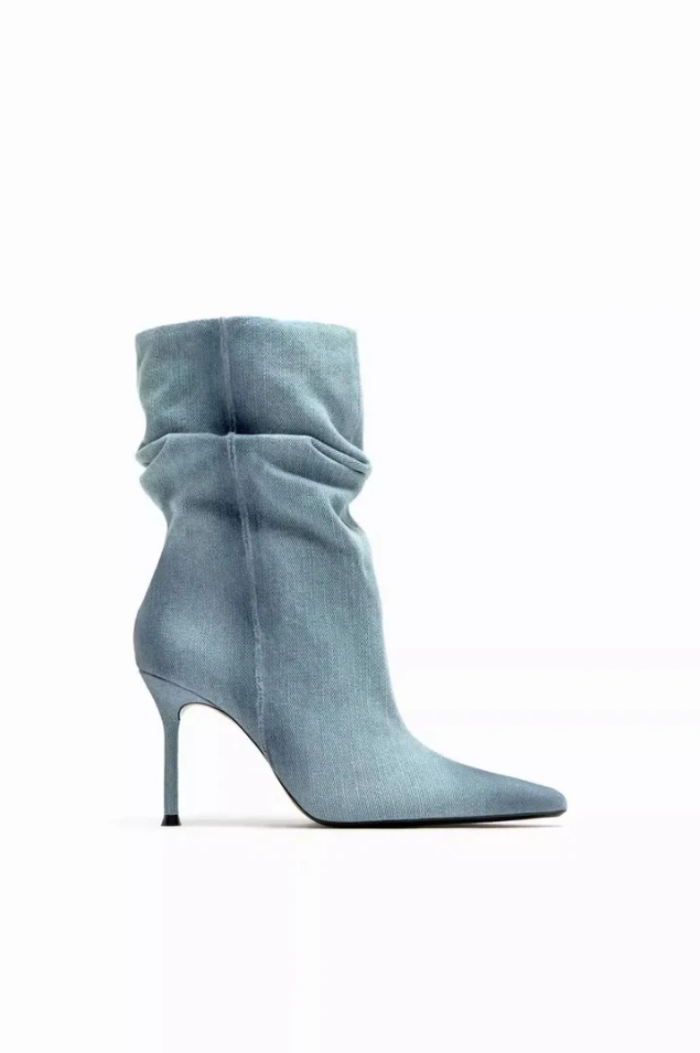 Cassia - Elyce hochhackige Denim-Stiefel für Frauen