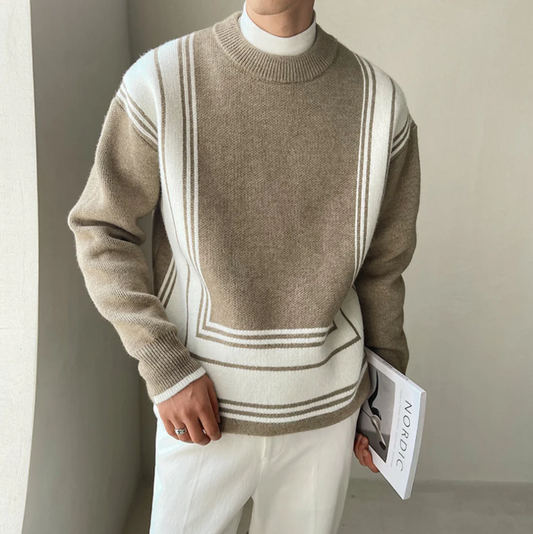 Benjamin - Moderner Strickpullover für Herren mit Rundhalsausschnitt