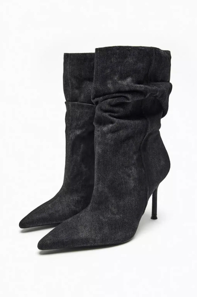 Cassia - Elyce hochhackige Denim-Stiefel für Frauen