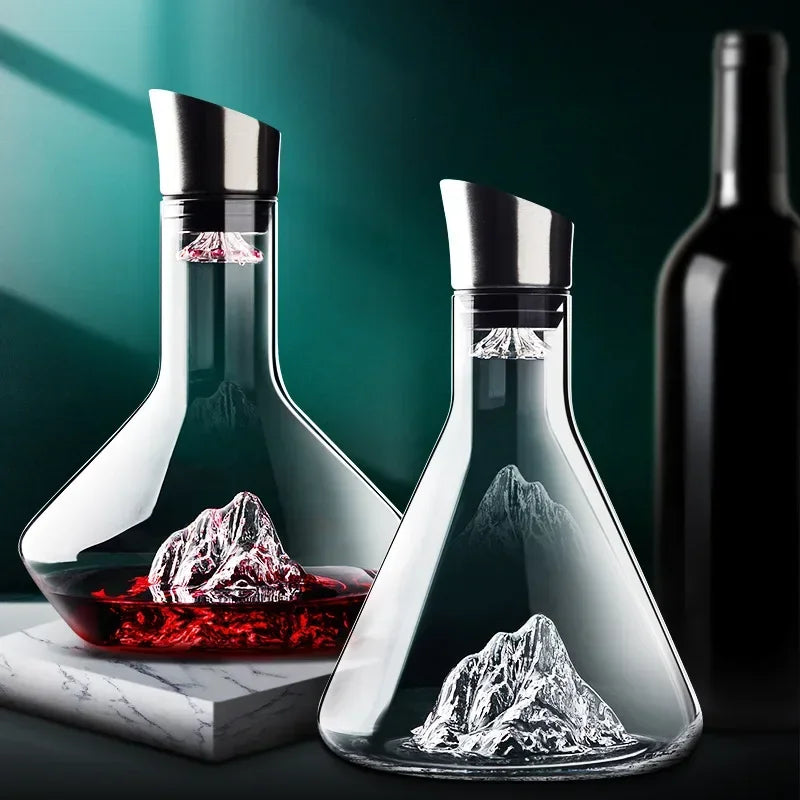 VinoLux - Karaffe 1500 ml | Handgefertigtes Kristallglas | Optimale Belüftung | Elegantes Design | 50% RABATT