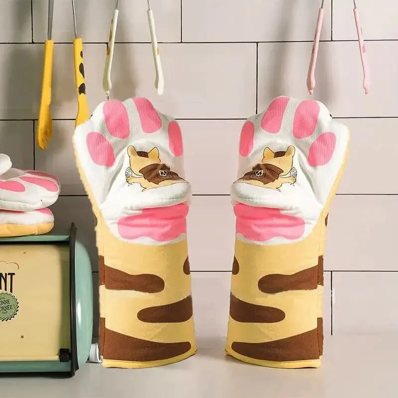 Katzenpfote Ofenhandschuh – Hitzebeständig & Süßer Küchenhelfer