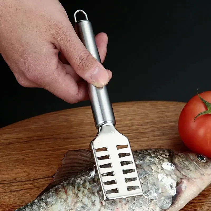Fjällschaber für Fisch | Gezacktes Design | Sicher & Langlebig | Edelstahl 410