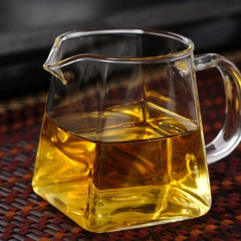 Hitzebeständige Glasteekanne | Mit Edelstahl-Infuser und Filterkorb | Klare Teekanne für losen Tee und Kaffee