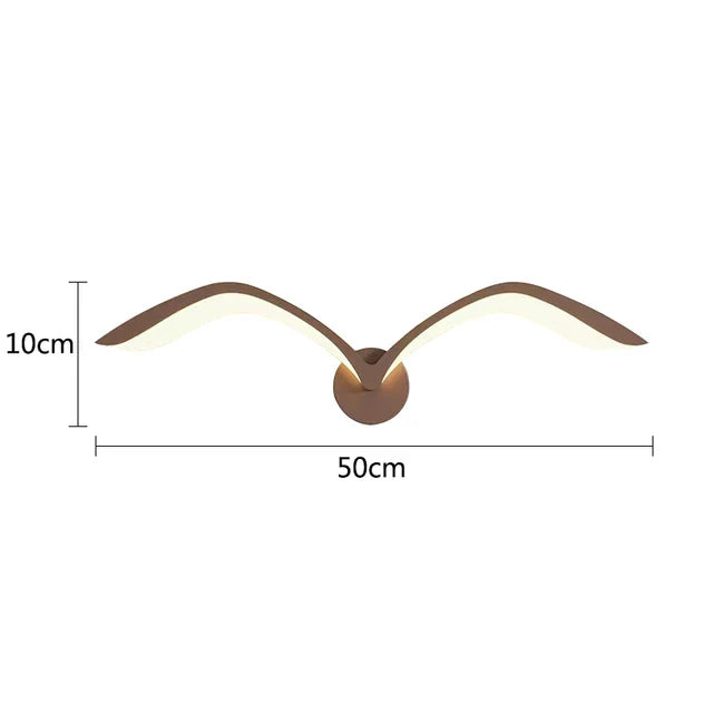 NordLicht - LED Möwe-Wandleuchte im skandinavischen Design