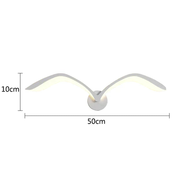 NordLicht - LED Möwe-Wandleuchte im skandinavischen Design