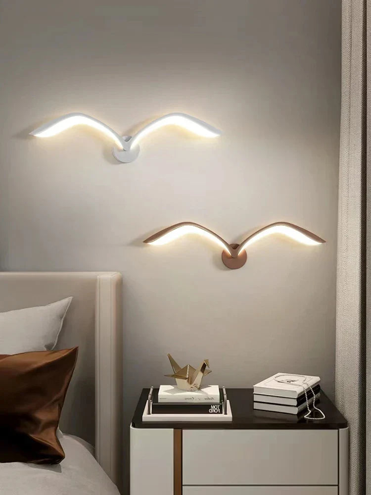NordLicht - LED Möwe-Wandleuchte im skandinavischen Design