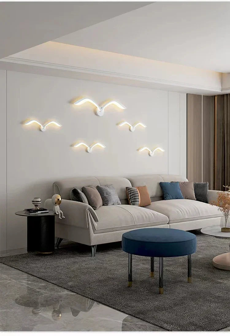 NordLicht - LED Möwe-Wandleuchte im skandinavischen Design
