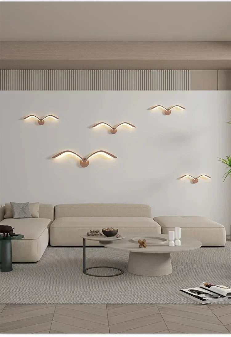 NordLicht - LED Möwe-Wandleuchte im skandinavischen Design